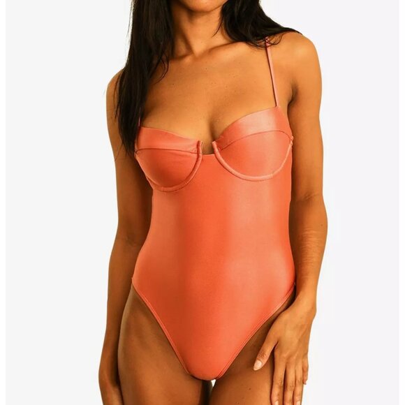 Dippin' Daisy's Saltwater Thigh High Swim One Piece Dusty Rose Size S | NWOT - Picture 4 of 4